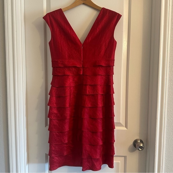 Jessica Howard Holiday Red Ruffle Sleeveless Size 6‎ - Picture 4 of 7